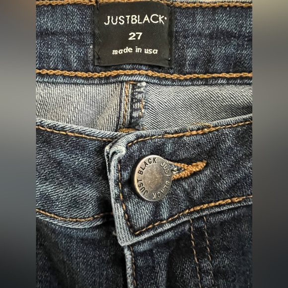 BUCKLE JUST BLACK Cropped Medium Blue Wash Denim Skinny Jeans Size 27 30x28 - Picture 6 of 7